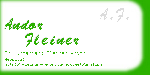 andor fleiner business card